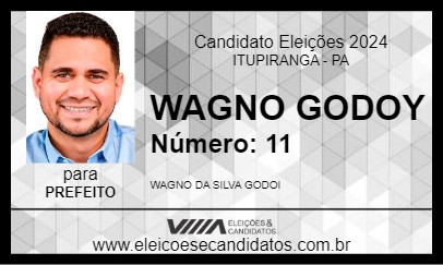 Candidato WAGNO GODOY 2024 - ITUPIRANGA - Eleições