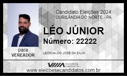 Candidato LÉO JÚNIOR 2024 - OURILÂNDIA DO NORTE - Eleições