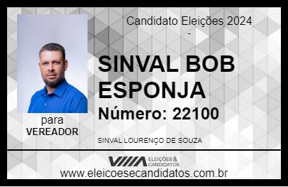 Candidato SINVAL BOB ESPONJA 2024 - OURILÂNDIA DO NORTE - Eleições