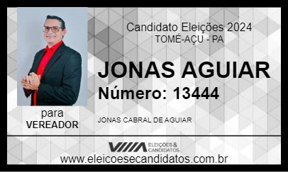 Candidato JONAS AGUIAR 2024 - TOMÉ-AÇU - Eleições