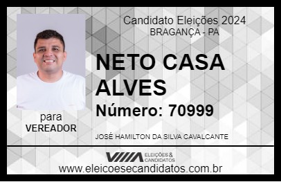 Candidato NETO CASA ALVES 2024 - BRAGANÇA - Eleições