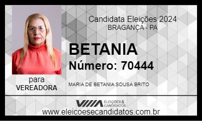 Candidato BETANIA 2024 - BRAGANÇA - Eleições