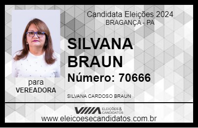 Candidato SILVANA BRAUN 2024 - BRAGANÇA - Eleições