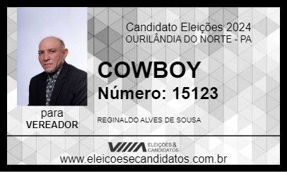 Candidato COWBOY 2024 - OURILÂNDIA DO NORTE - Eleições