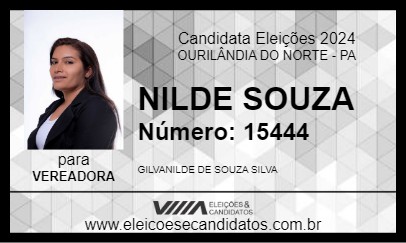 Candidato NILDE SOUZA 2024 - OURILÂNDIA DO NORTE - Eleições