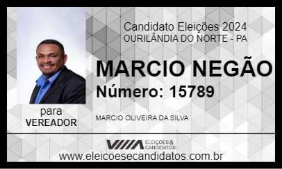 Candidato MARCIO NEGÃO 2024 - OURILÂNDIA DO NORTE - Eleições