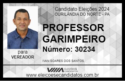 Candidato PROFESSOR GARIMPEIRO 2024 - OURILÂNDIA DO NORTE - Eleições