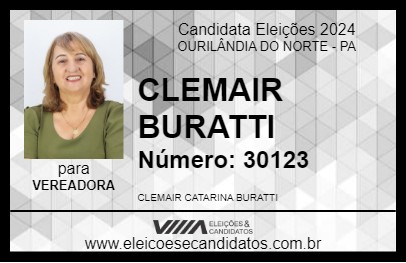 Candidato CLEMAIR BURATTI 2024 - OURILÂNDIA DO NORTE - Eleições