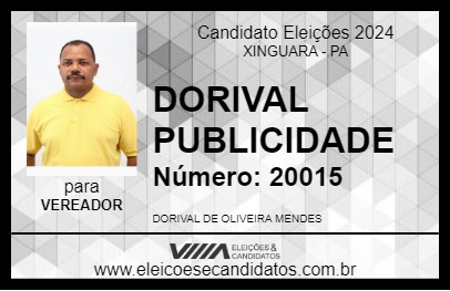 Candidato DORIVAL PUBLICIDADE 2024 - XINGUARA - Eleições