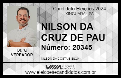 Candidato NILSON DA CRUZ DE PAU 2024 - XINGUARA - Eleições