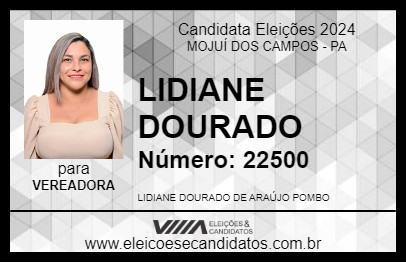 Candidato LIDIANE DOURADO 2024 - MOJUÍ DOS CAMPOS - Eleições