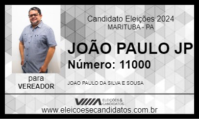 Candidato JOÃO PAULO JP 2024 - MARITUBA - Eleições