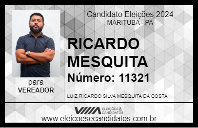 Candidato RICARDO MESQUITA 2024 - MARITUBA - Eleições