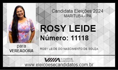 Candidato ROSY LEIDE 2024 - MARITUBA - Eleições