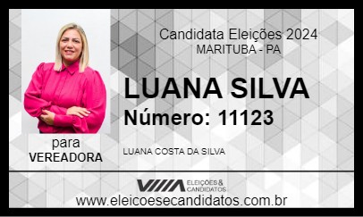 Candidato LUANA SILVA 2024 - MARITUBA - Eleições