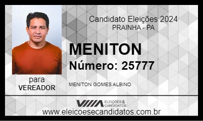 Candidato MENITON 2024 - PRAINHA - Eleições