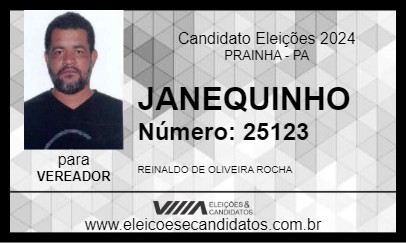 Candidato JANEQUINHO 2024 - PRAINHA - Eleições