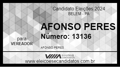 Candidato AFONSO PERES 2024 - BELÉM - Eleições