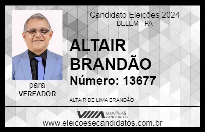 Candidato ALTAIR BRANDÃO 2024 - BELÉM - Eleições