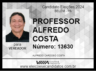 Candidato PROFESSOR ALFREDO COSTA 2024 - BELÉM - Eleições