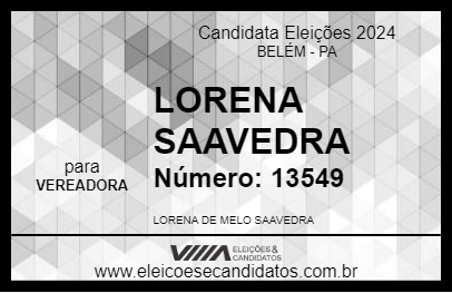 Candidato LORENA SAAVEDRA 2024 - BELÉM - Eleições