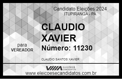 Candidato CLAUDIO XAVIER 2024 - ITUPIRANGA - Eleições