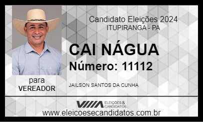 Candidato CAI NÁGUA 2024 - ITUPIRANGA - Eleições