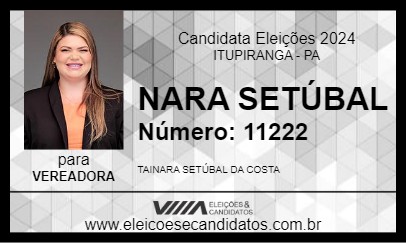 Candidato NARA SETÚBAL 2024 - ITUPIRANGA - Eleições