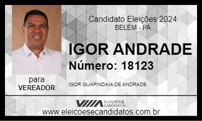 Candidato IGOR ANDRADE 2024 - BELÉM - Eleições