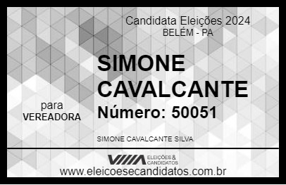 Candidato SIMONE CAVALCANTE 2024 - BELÉM - Eleições