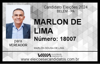 Candidato MARLON DE LIMA 2024 - BELÉM - Eleições