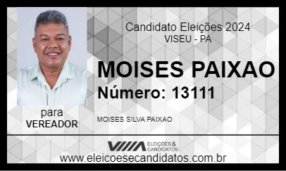 Candidato MOISES PAIXAO 2024 - VISEU - Eleições