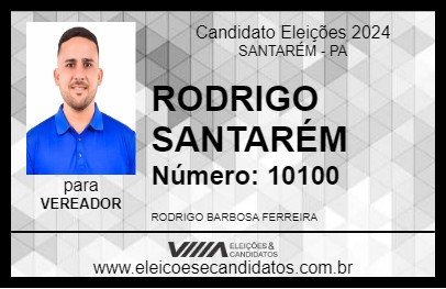 Candidato RODRIGO SANTARÉM 2024 - SANTARÉM - Eleições