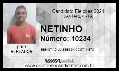 Candidato NETINHO 2024 - SANTARÉM - Eleições