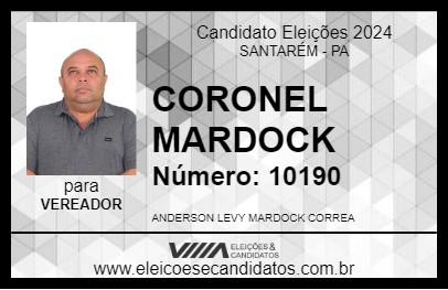 Candidato CORONEL MARDOCK 2024 - SANTARÉM - Eleições