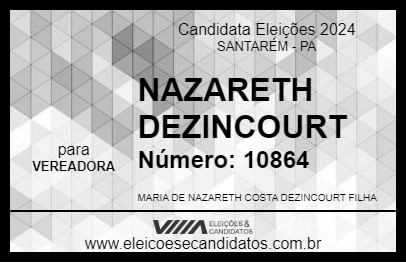 Candidato NAZARETH DEZINCOURT 2024 - SANTARÉM - Eleições