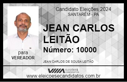 Candidato JEAN CARLOS LEITÃO 2024 - SANTARÉM - Eleições