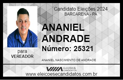 Candidato ANANIEL ANDRADE 2024 - BARCARENA - Eleições