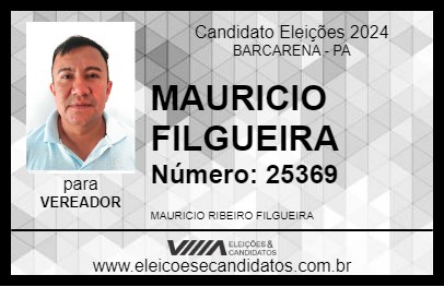 Candidato MAURICIO FILGUEIRA 2024 - BARCARENA - Eleições