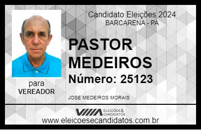 Candidato PASTOR MEDEIROS 2024 - BARCARENA - Eleições