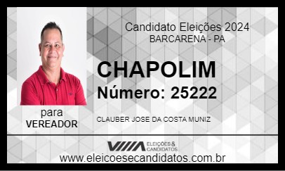 Candidato CHAPOLIM 2024 - BARCARENA - Eleições