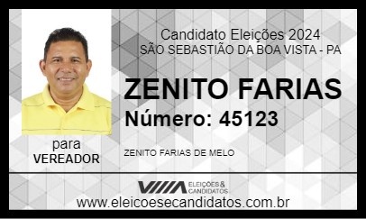 Candidato ZENITO FARIAS 2024 - SÃO SEBASTIÃO DA BOA VISTA - Eleições