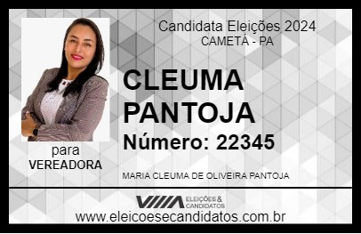 Candidato CLEUMA PANTOJA 2024 - CAMETÁ - Eleições