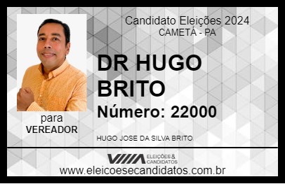 Candidato DR HUGO BRITO 2024 - CAMETÁ - Eleições