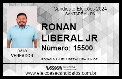 Candidato RONAN LIBERAL JR 2024 - SANTARÉM - Eleições