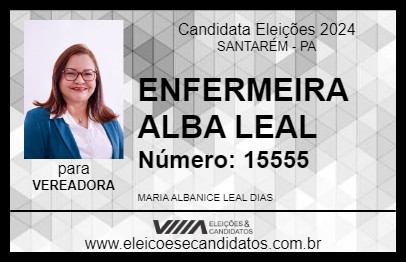 Candidato ENFERMEIRA ALBA LEAL 2024 - SANTARÉM - Eleições