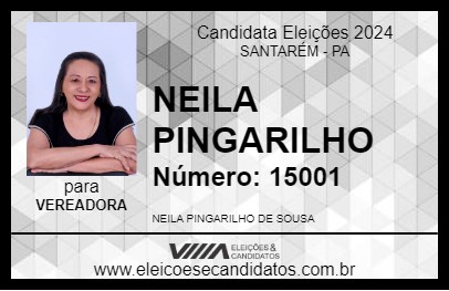 Candidato NEILA PINGARILHO 2024 - SANTARÉM - Eleições