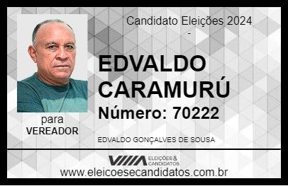 Candidato EDVALDO CARAMURÚ 2024 - CAMETÁ - Eleições