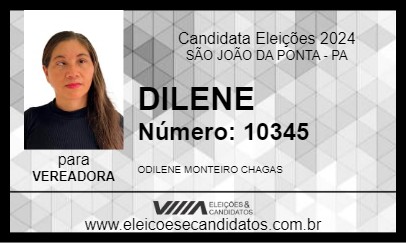 Candidato DILENE 2024 - SÃO JOÃO DA PONTA - Eleições