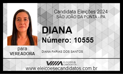 Candidato DIANA 2024 - SÃO JOÃO DA PONTA - Eleições